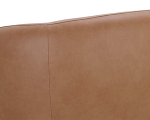 Sunpan Lorne Low Profile Sofa in Top Grain Butternut Leather for Modern Living Rooms 111058V