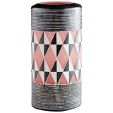 Mesa Vase Black and White 11106 Cyan Design