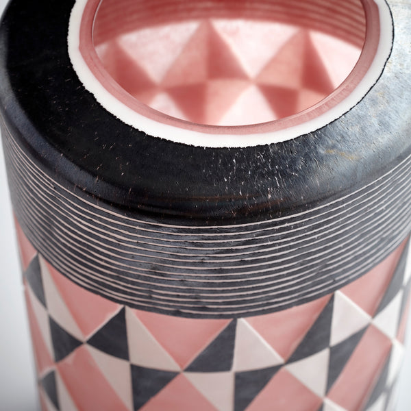 Mesa Vase Black and White 11106 Cyan Design