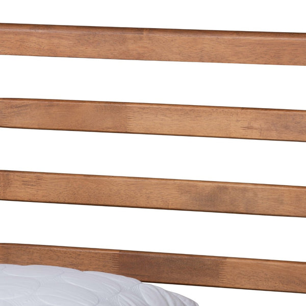 Baxton Studio Baxton Studio Mid-Century Modern Twin Platform Bed in Ash Walnut - Stylish and Space-Saving Design Shiro King Shiro-Ash Walnut-King
