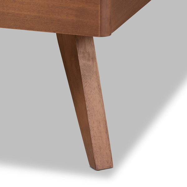 Baxton Studio Baxton Studio Mid-Century Modern Twin Platform Bed in Ash Walnut - Stylish and Space-Saving Design Shiro King Shiro-Ash Walnut-King