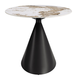 Armana Oval Faux Marble Dining Table Seats 8 with Steel Base for Modern Homes