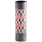 Mesa Vase Black and White 11107 Cyan Design
