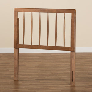 Baxton Studio Baxton Modern Ash Walnut Headboard - Sleek Spindle Design for Twin Beds, Stylish & Space-Saving Valin Twin MG9730-Ash Walnut-HB-Twin