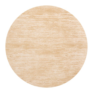 Legno Round Faux Travertine Dining Table Glam Modern Centerpiece Seats Four