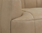 Tadeo Swivel Lounge Chair - Dark Brown - Sahara Sand Leather 111080 Sunpan