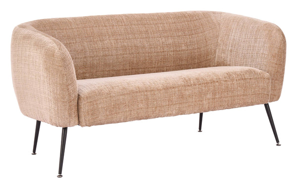 Zuo Modern Racine Chenille Loveseat Compact Two Seat Sofa with Steel Legs for Modern Living 111082