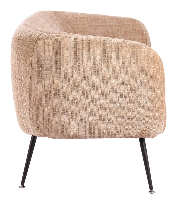 Racine Chenille Loveseat Compact Two Seat Sofa with Steel Legs for Modern Living