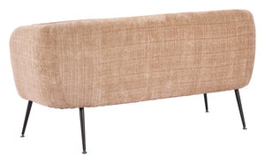 Racine Chenille Loveseat Compact Two Seat Sofa with Steel Legs for Modern Living