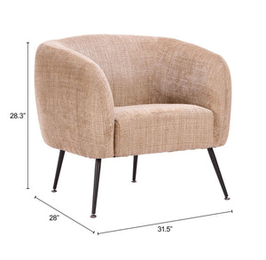 Racine Chenille Upholstered Accent Chair with Steel Legs for Modern Living Rooms