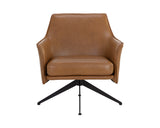 Crosby Swivel Lounge Chair - Missouri Cognac Leather 111086 Sunpan