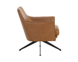 Crosby Swivel Lounge Chair - Missouri Cognac Leather 111086 Sunpan