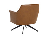 Crosby Swivel Lounge Chair - Missouri Cognac Leather 111086 Sunpan