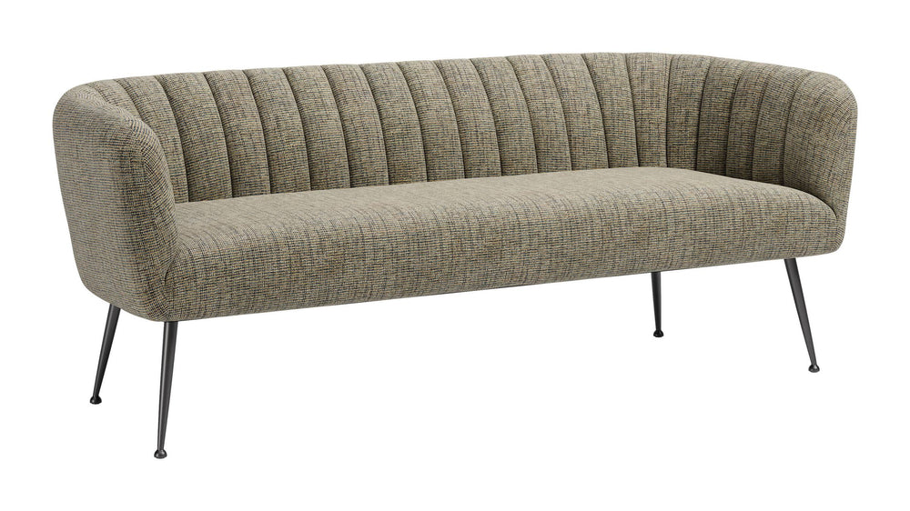 Zuo Modern Deco Vintage Glam Three Seat Chenille Sofa for Living Room and Hospitality Lounges 111087