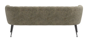 Deco Vintage Glam Three Seat Chenille Sofa for Living Room and Hospitality Lounges
