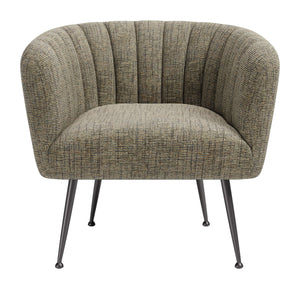 Deco Accent Chair Chenille Tweed Upholstered Art Living Room Lounge Seat