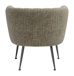 Deco Accent Chair Chenille Tweed Upholstered Art Living Room Lounge Seat