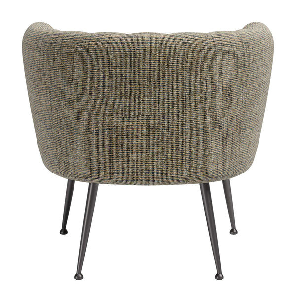 Deco Accent Chair Chenille Tweed Upholstered Art Living Room Lounge Seat