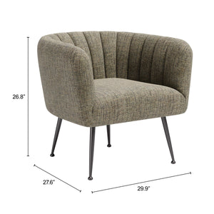 Deco Accent Chair Chenille Tweed Upholstered Art Living Room Lounge Seat