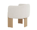 Trine Lounge Chair - Rustic Oak - Dove Cream 111088 Sunpan