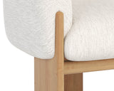 Trine Lounge Chair - Rustic Oak - Dove Cream 111088 Sunpan