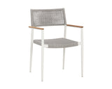 Nava Stackable Dining Armchair - White 111090 Sunpan