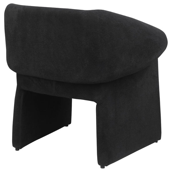 English Elm Mcdonald Sculptural Suede Accent Chair with Folded Arms for Modern Living Spaces B062P451700