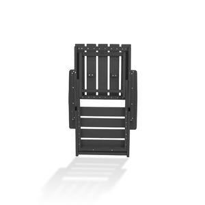 English Elm Shoreline Recycled Hdpe Folding Adirondack Chair Fully Assembled Modern Patio Seating Black B2745P409678