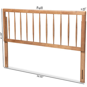 Baxton Studio Baxton Modern Ash Walnut Headboard - Sleek Spindle Design for Twin Beds, Stylish & Space-Saving Valin King MG9730-Ash Walnut-HB-King