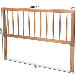 Baxton Studio Baxton Modern Ash Walnut Headboard - Sleek Spindle Design for Twin Beds, Stylish & Space-Saving Valin King MG9730-Ash Walnut-HB-King