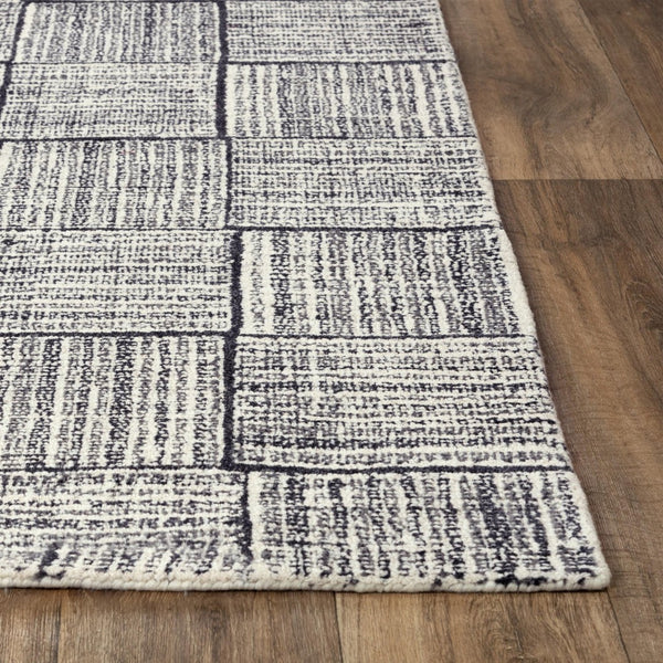 Alora Decor Wondrous Hand-Tufted Wool Rug In Deep Black & Charcoal — Ultra-Dense Plush, Durable Elegance 7'9" x 9'9" 11111110100167999