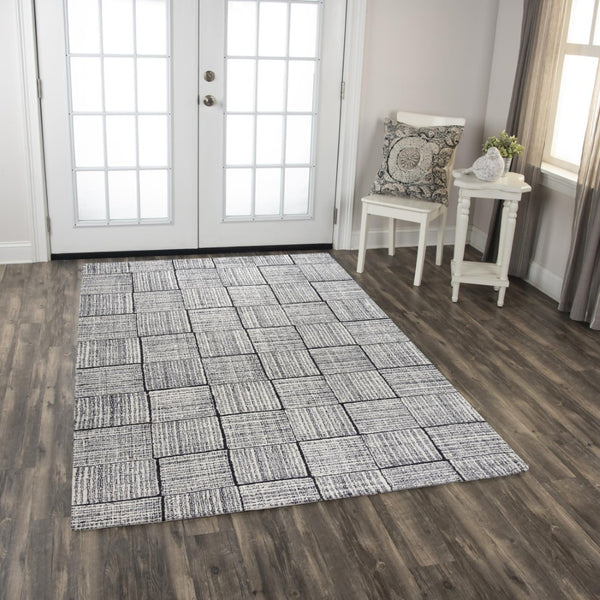 Alora Decor Wondrous Hand-Tufted Wool Rug In Deep Black & Charcoal — Ultra-Dense Plush, Durable Elegance 7'9" x 9'9" 11111110100167999