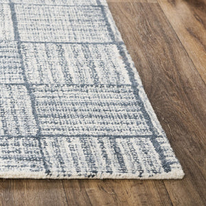 Alora Decor Wondrous Hand-Tufted Wool Rug In Layered Blue Tones — Plush Dense Pile, Durable Edges, Refined Look 5' x 7'6" 11111110400090576