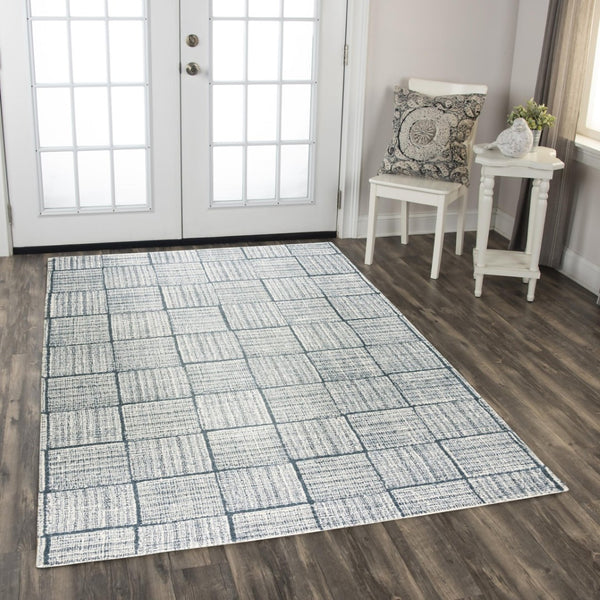 Alora Decor Wondrous Hand-Tufted Wool Rug In Layered Blue Tones — Plush Dense Pile, Durable Edges, Refined Look 5' x 7'6" 11111110400090576