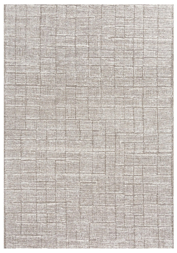 Alora Decor Wondrous Hand-Tufted Wool Rug In Brown Ivory Basketweave — Plush, Durable Contemporary Accent Piece 5' x 7'6" 11111111200120576