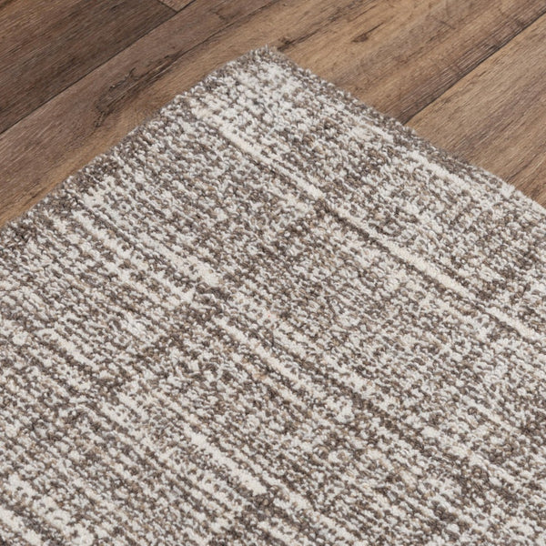 Alora Decor Wondrous Hand-Tufted Wool Rug In Brown Ivory Basketweave — Plush, Durable Contemporary Accent Piece 5' x 7'6" 11111111200120576