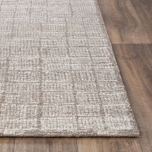 Alora Decor Wondrous Hand-Tufted Wool Rug In Brown Ivory Basketweave — Plush, Durable Contemporary Accent Piece 5' x 7'6" 11111111200120576