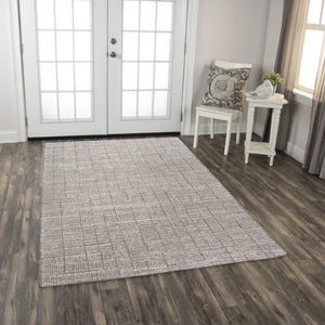 Alora Decor Wondrous Hand-Tufted Wool Rug In Brown Ivory Basketweave — Plush, Durable Contemporary Accent Piece 5' x 7'6" 11111111200120576