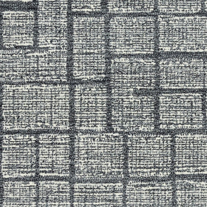 Alora Decor Wondrous Hand-Tufted 100% Wool Rug With Charcoal Grid And Plush Dense Pile For Modern Spaces 8'6" x 11'6" 11111111300168611