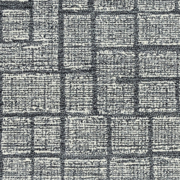Alora Decor Wondrous Hand-Tufted 100% Wool Rug With Charcoal Grid And Plush Dense Pile For Modern Spaces 8'6" x 11'6" 11111111300168611