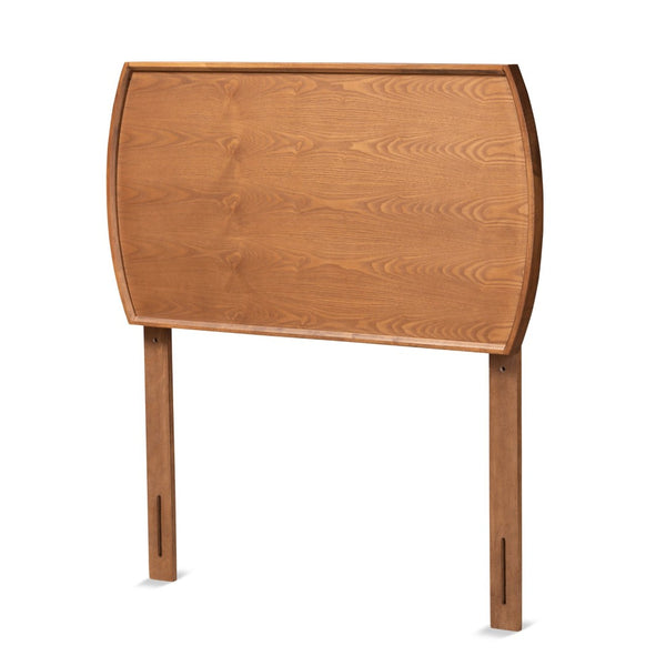 Baxton Studio Baxton Studio Laurien Mid-Century Modern Ash Walnut Wood Headboard with Adjustable Height Options Twin MG9754-Ash Walnut-HB-Twin