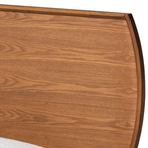 Baxton Studio Baxton Studio Aimi Twin Size Platform Bed - Mid-Century Modern Walnut Finish with Adjustable Headboard Aimi-Ash Walnut-Twin