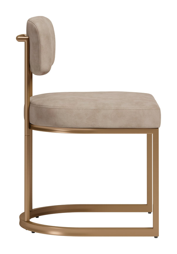 Velar Faux Leather Dining Chair Set Modern Padded Contoured Seat with Steel Base Legs