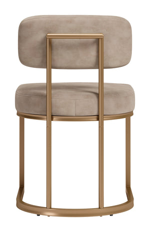 Velar Faux Leather Dining Chair Set Modern Padded Contoured Seat with Steel Base Legs
