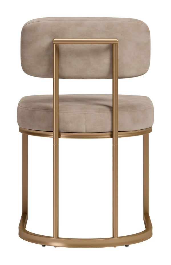 Velar Faux Leather Dining Chair Set Modern Padded Contoured Seat with Steel Base Legs