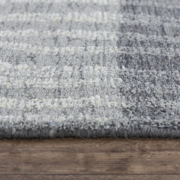 Alora Decor Wondrous Hand-Tufted 100% Wool Rug With Subtle Gray-Ivory Wave Stripes For Modern Cozy Spaces 8'6" x 11'6" 11111112800168611