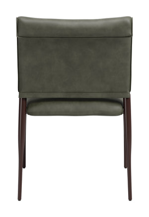 Freesia Faux Leather Dining Chair Set of 2 Stackable Steel Frame Contemporary Seating
