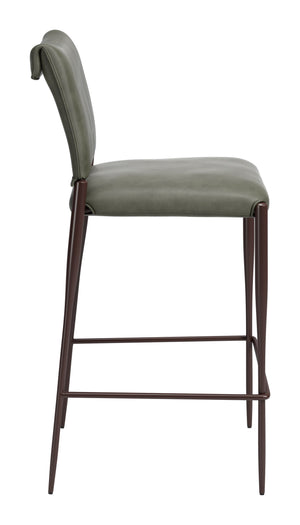 Freesia Set of 2 Faux Leather Barstools with Steel Legs for Kitchen Islands and Bar Areas