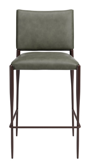 Freesia Set of 2 Faux Leather Barstools with Steel Legs for Kitchen Islands and Bar Areas