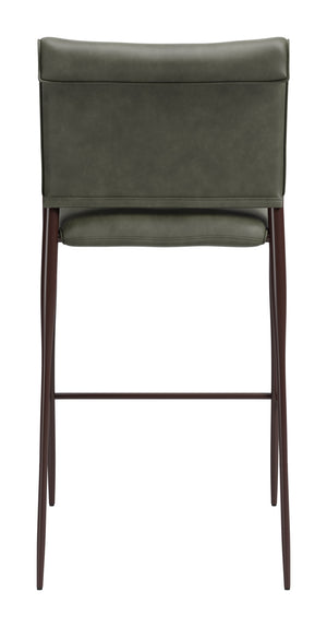 Freesia Set of 2 Faux Leather Barstools with Steel Legs for Kitchen Islands and Bar Areas